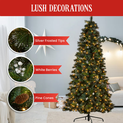 Christabelle 7.5ft Christmas Tree with Twinkle Lights Bryson Pine