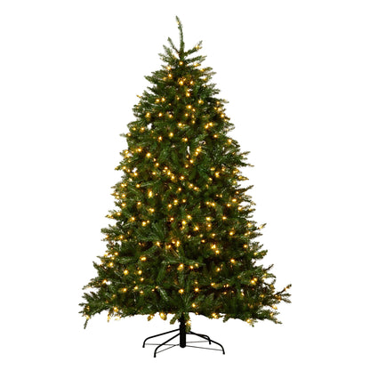 National Tree Company 2.7m Dunhill Shimmer Fir Pre-Lit Christmas Tree
