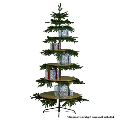 Christabelle 2.3m Christmas Display Tree with 5 Shelves & Foliage