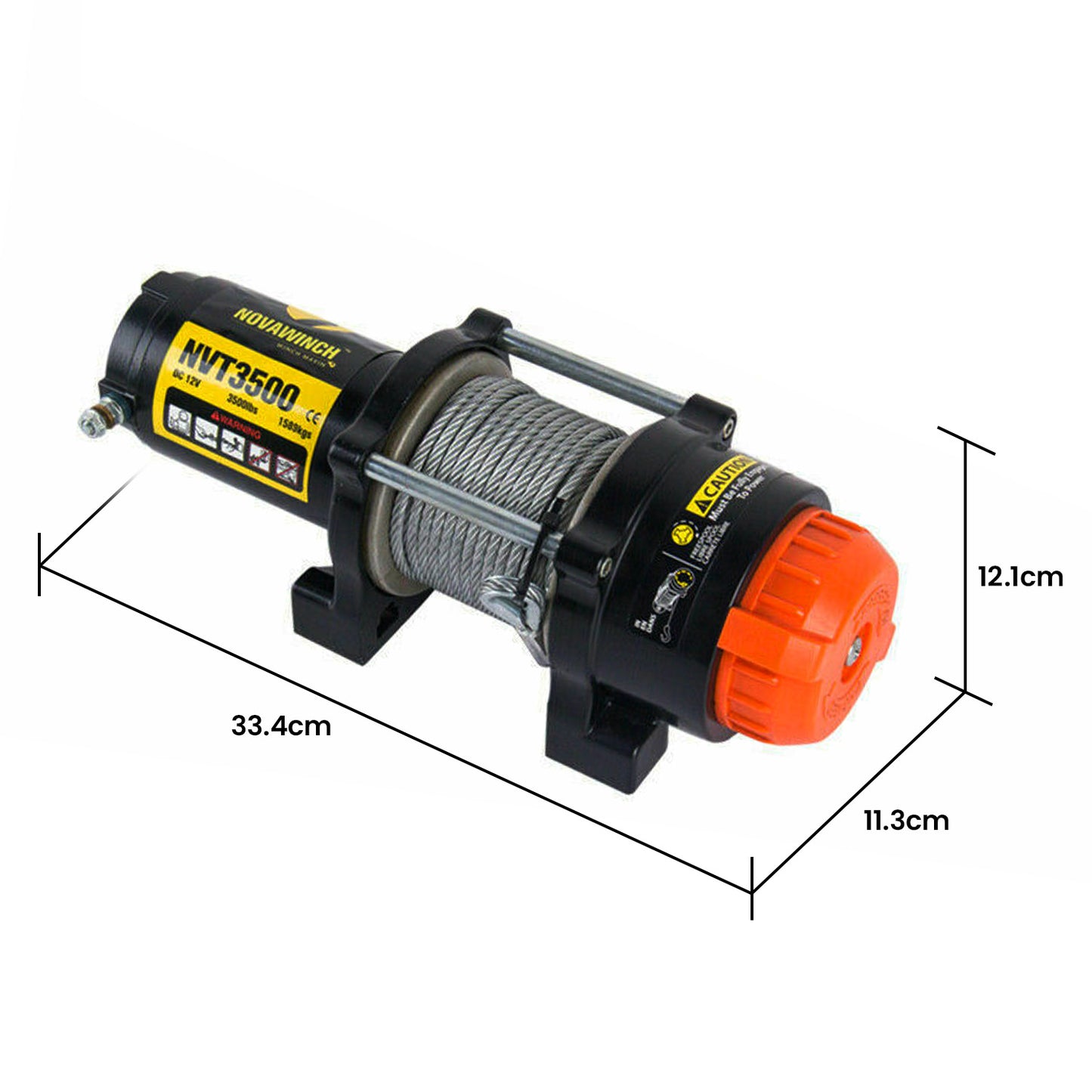 NovaWinch T Series 12V Electric Winch 1588KG 3500LBS