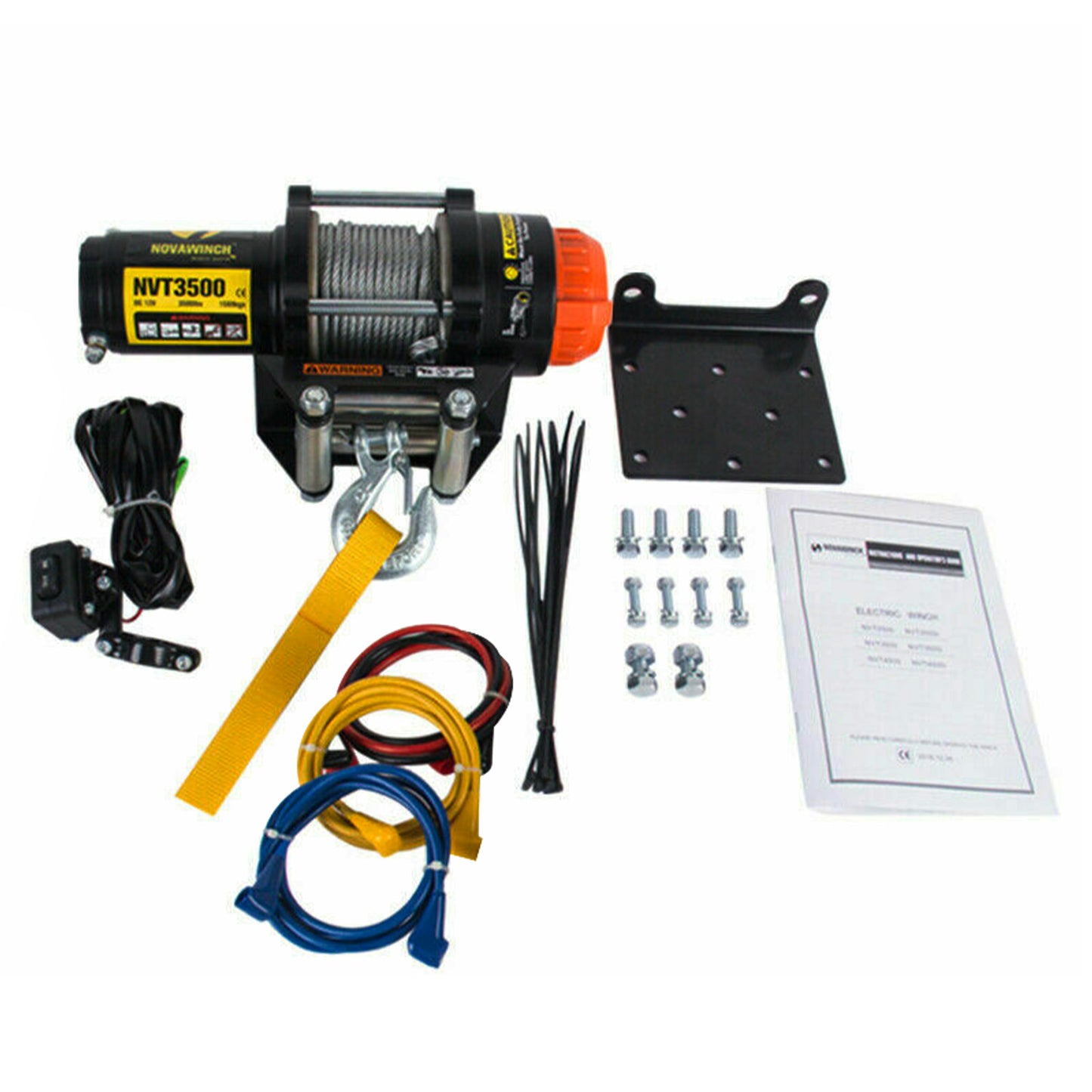 NovaWinch T Series 12V Electric Winch 1588KG 3500LBS
