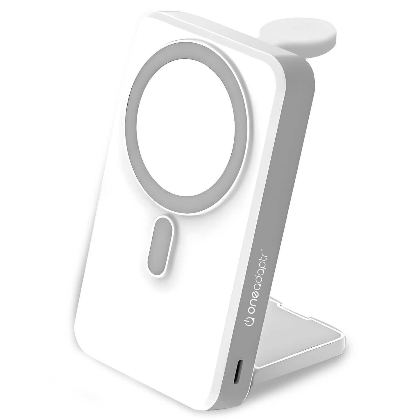 OneAdaptr OneGo White 5 in 1 MagSafe Charging Stand Power Bank