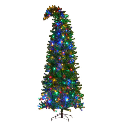 Christabelle Bad Santa Curved Multicolour Pre-Lit Christmas Tree -  2.3m