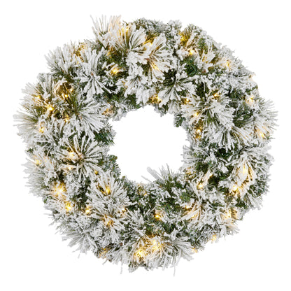 Christabelle 61cm Snow Christmas Wreath Lush Majestic Front Door Decoration Ornament