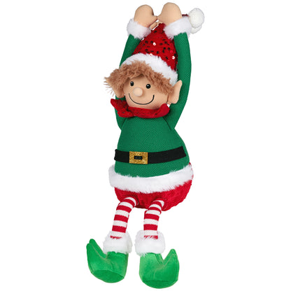Christabelle 37cm Christmas Elf Animated Musical Decoration Ornament for Table Top or Mantel Display