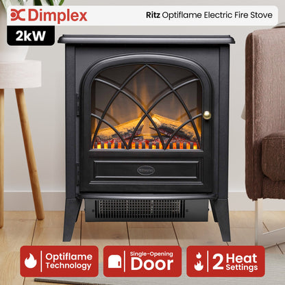 Dimplex 2kW Ritz Optiflame Portable Electric Fire Stove