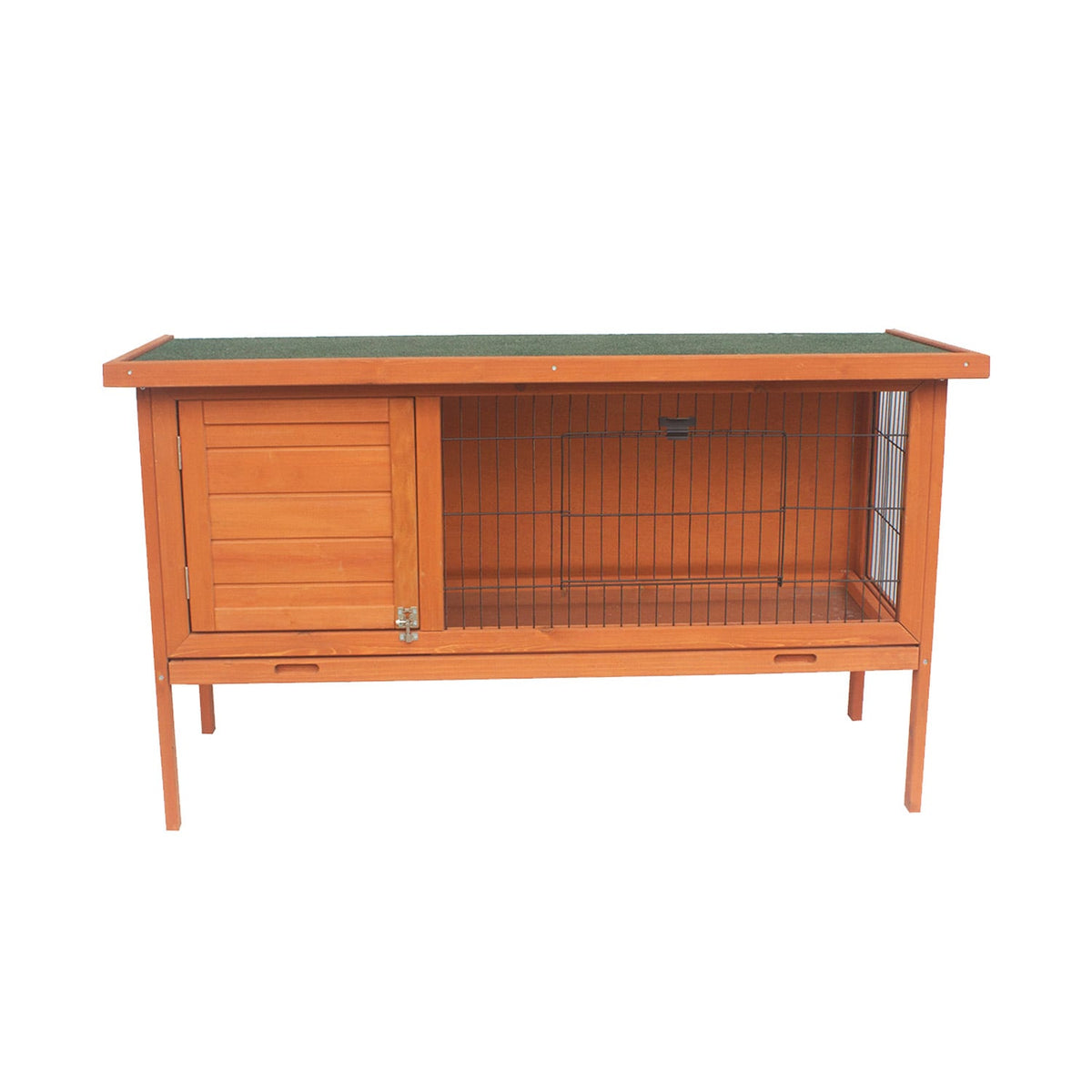 Little Buddies Large Wooden Rabbit Hutch Outdoor 2 Section Guinea Pig Cage Pet House Enclosure with Pull Out Tray