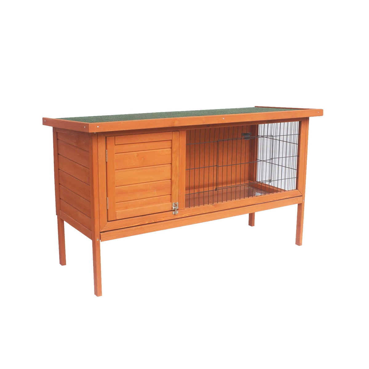 Little Buddies Large Wooden Rabbit Hutch Outdoor 2 Section Guinea Pig Cage Pet House Enclosure with Pull Out Tray