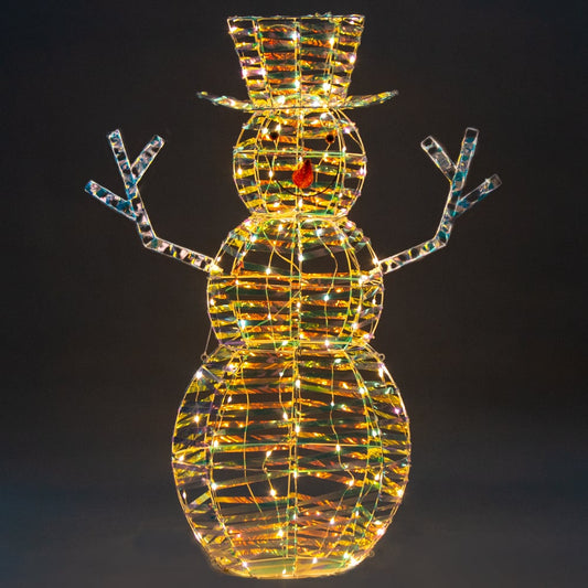 Christabelle Christmas Snowman Twinkle Lights Iridescent Indoor Outdoor 120cm