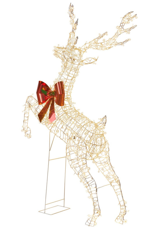 Christabelle Full Light Rearing Reindeer w/ 800 Twinkle Lights Indoor Outdoor 206cm