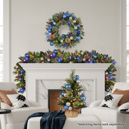 Christabelle 61cm Blue Collection Tabletop Pre-Lit Christmas Tree