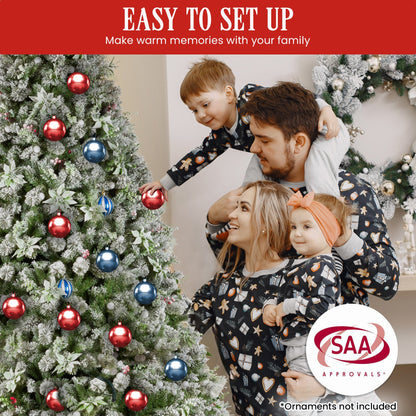 Christabelle Snowy Crown Pine 3.6m Multicolour Pre-Lit Christmas Tree with 5340 Tips