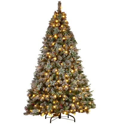 Christabelle Snowy Crown Pine 3.6m Multicolour Pre-Lit Christmas Tree with 5340 Tips