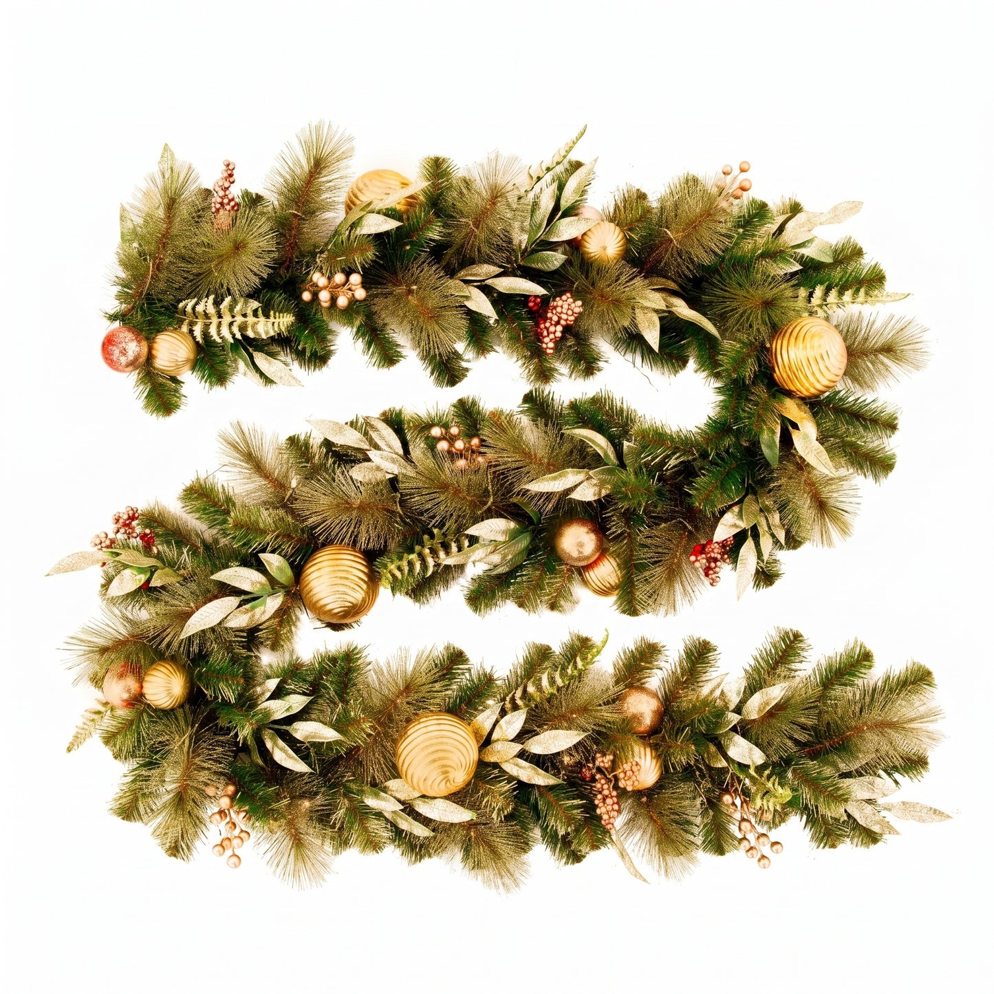 Christabelle 2.74m Deluxe Mountain Pine Christmas Garland Pre Lit Multi Function LED Timer Indoor Festive Holiday Decor
