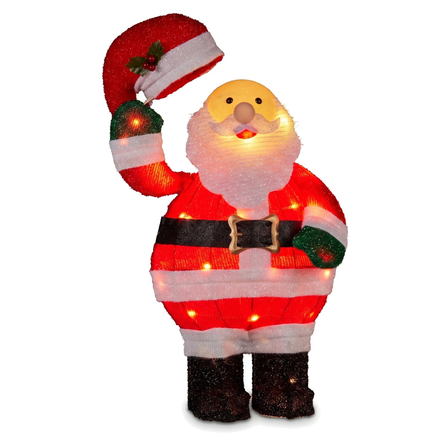 Christabelle 56cm Santa Christmas Light Up Display Animated LED Outdoor Indoor Xmas Yard Lawn Statue Home Decor
