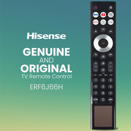 Hisense ERF6J66H Genuine Original TV Remote Control Replacement Remote for Hisense Solar Powered Smart TV Voice Function