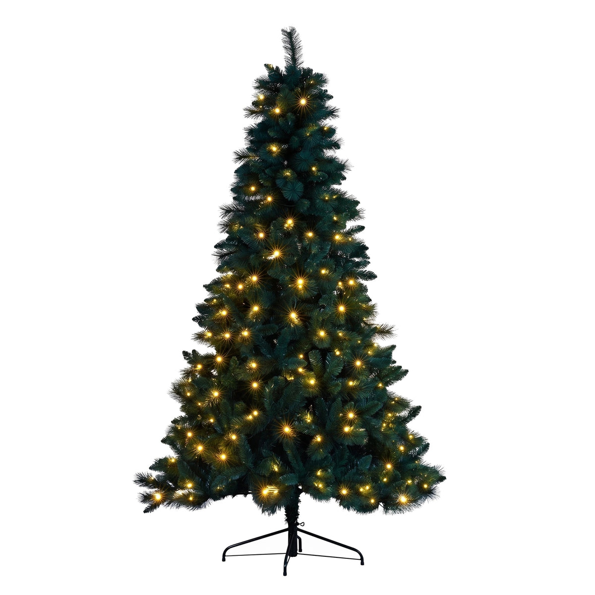 Christabelle 1.8m 6ft Pre-Lit Green Artificial Christmas Tree Dorset Pine 160 Multi-Function LEDs & Metal Stand