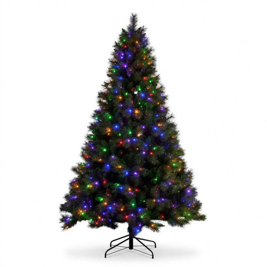 Christabelle 1.8m 6ft Grand Sierra Christmas Tree Pre Lit Multi Function LED Memory Wire Artificial Indoor Xmas Decor