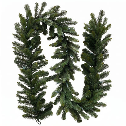 Christabelle 2.74m Highland Pine Christmas Garland Pre Lit Warm White LED Mantel Staircase Xmas Decoration Home