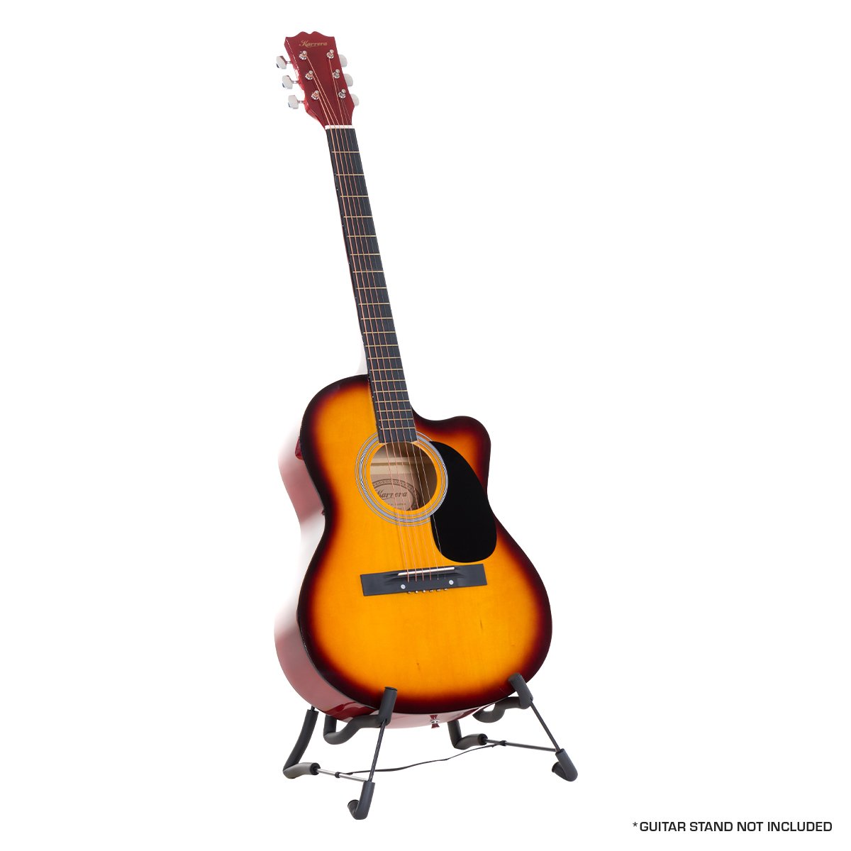 Karrera Acoustic Cutaway 40in Guitar String Music Instrument - Sunburst