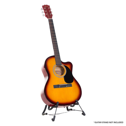Karrera Acoustic Cutaway 40in Guitar String Music Instrument - Sunburst