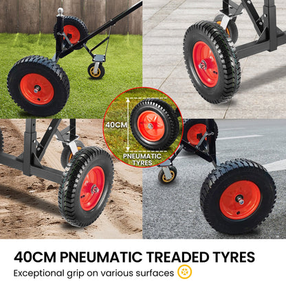 Kartrite 3-Wheel Adjustable Trailer Dolly Heavy Duty Caravan Mover 1000 lbs Tongue Capacity Durable Transport Solution