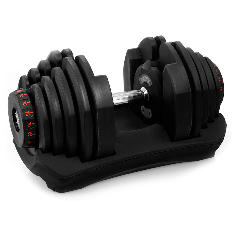 2x 40kg Powertrain Adjustable Dumbbells with Stand