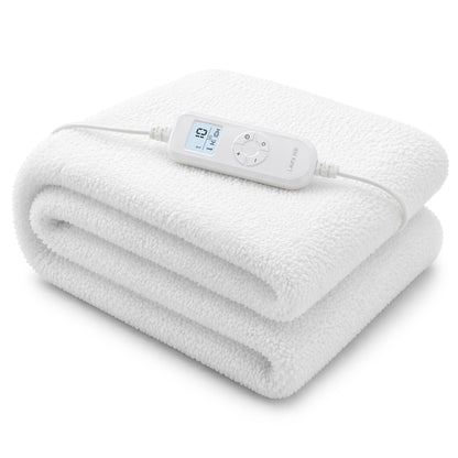 Laura Hill Single Electric Heated Underlay Blanket Fleecy Fabric with Timer