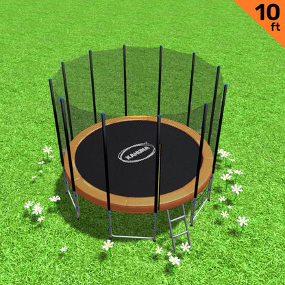 Kahuna Blizzard 10 ft Trampoline with Net - Orange