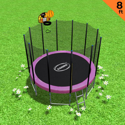 Kahuna 8 ft Blizzard Trampoline Outer Net Pad Mat Basketball - Pink