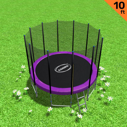 Kahuna Blizzard 10 ft Trampoline with Net Purple