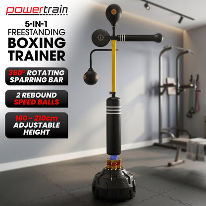 Powertrain Freestanding Boxing Trainer 5 in 1 Reflex Training System