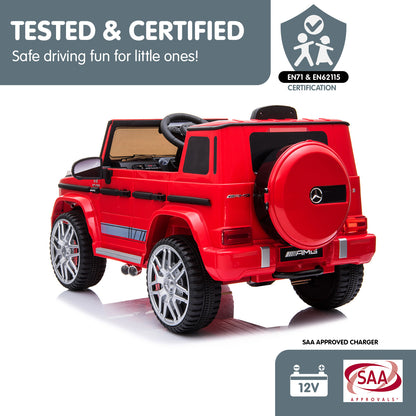 Mercedes Benz AMG G63 Licensed Kids Ride On Car Remote Control - Red