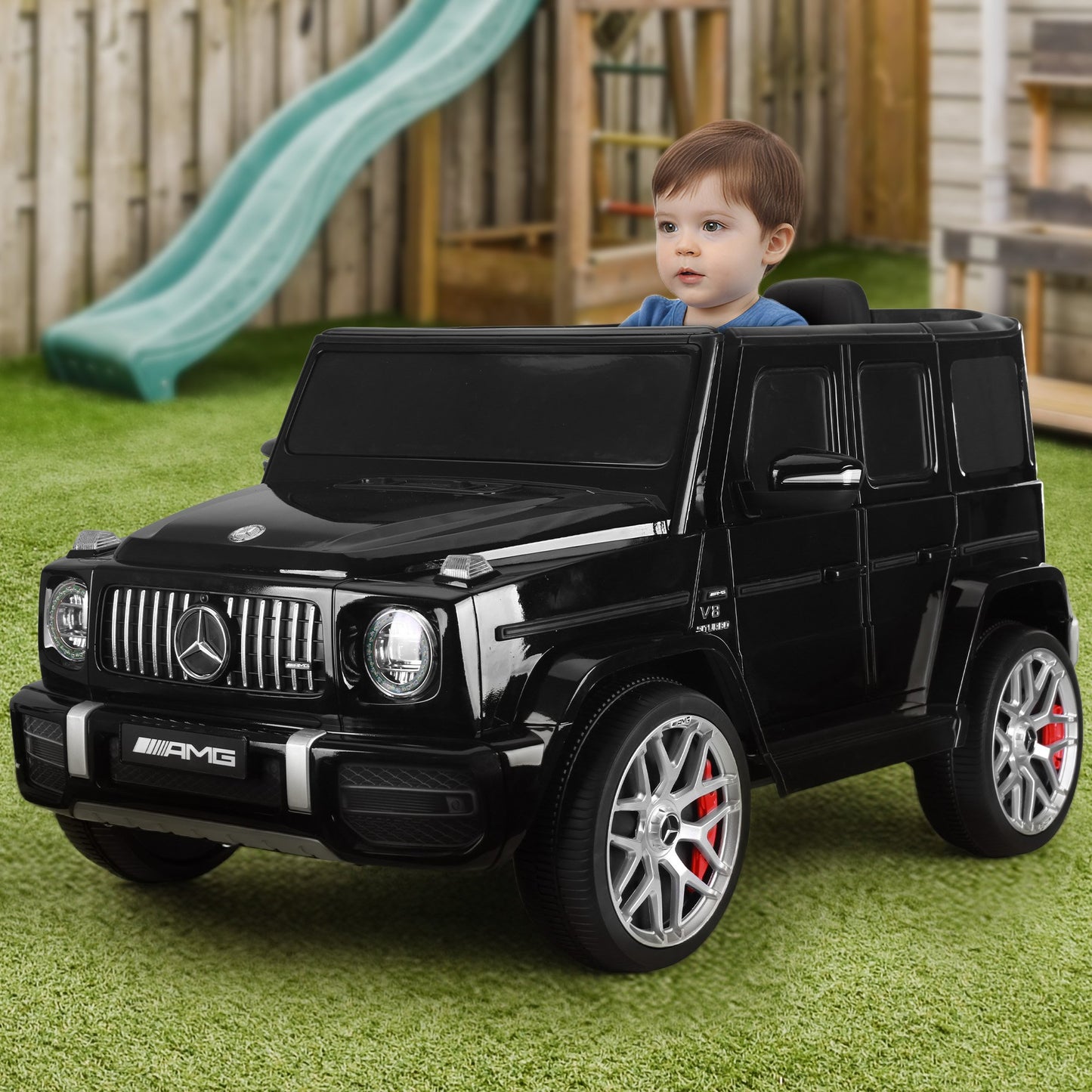Kahuna Mercedes Benz AMG Licensed G63 Kids Electric Ride On Car Remote Control Dual 25W Motors Music Player LED Lights