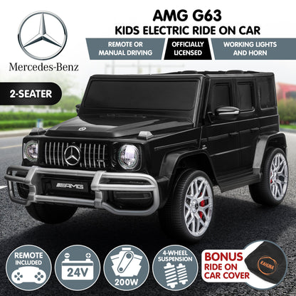 Kahuna Mercedes Benz AMG Licensed G63 Kids Electric Ride On Car Remote Control Dual 50W Motors Music Player LED Lights
