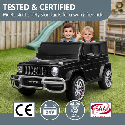 Kahuna Mercedes Benz AMG Licensed G63 Kids Electric Ride On Car Remote Control Dual 50W Motors Music Player LED Lights