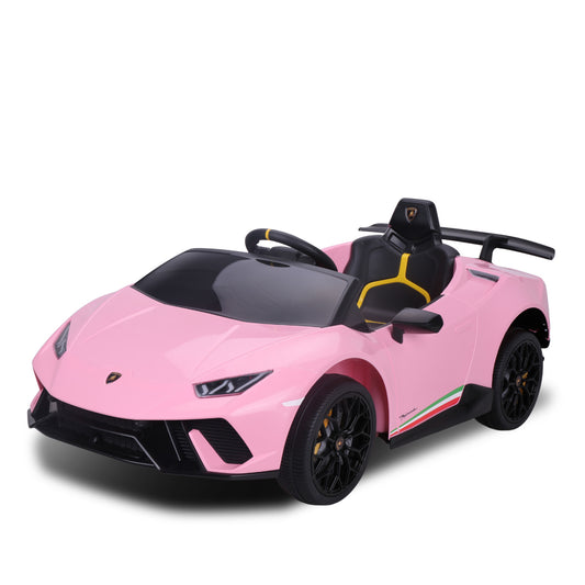 Lamborghini Performante Kids Electric Ride On Car Remote Control Pink