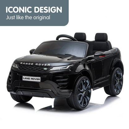 Land Rover Licensed Kids Electric Ride On Car Remote Control - Black