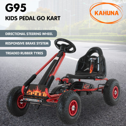 Kahuna G95 Kids Ride On Pedal-Powered Go Kart  - Red