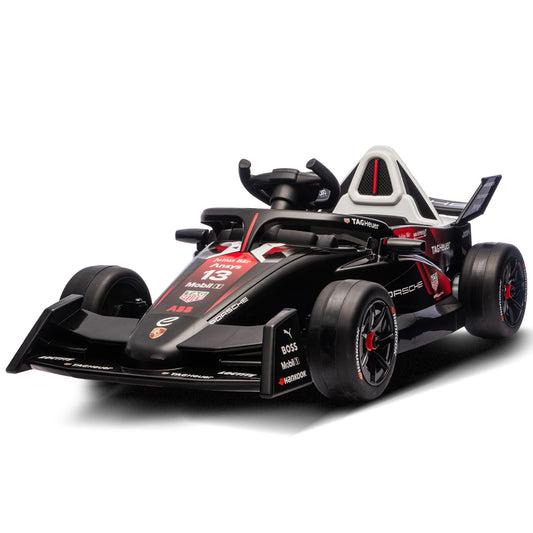 Kahuna Porsche Formula E Kids Electric Ride On Car Remote Control 60W Dual Motors MP3 Player Suspension & Seat Belt