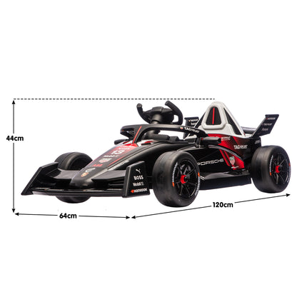 Kahuna Porsche Formula E Kids Electric Ride On Car Remote Control 60W Dual Motors MP3 Player Suspension & Seat Belt