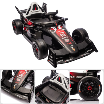 Kahuna Porsche Formula E Kids Electric Ride On Car Remote Control 60W Dual Motors MP3 Player Suspension & Seat Belt