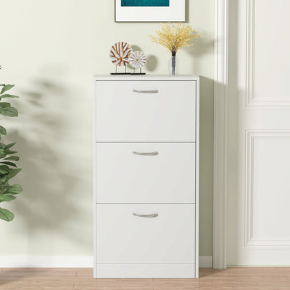 Sarantino Mavis Shoe Cabinet - White