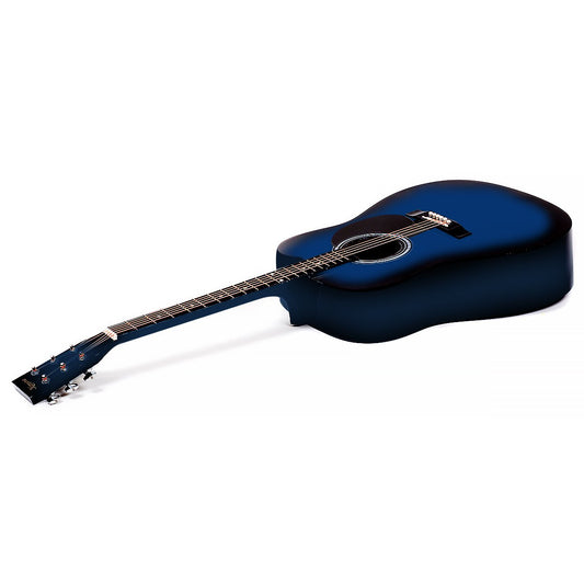 Karrera 38in Cutaway Acoustic Guitar with Carry Bag - Blue Burst