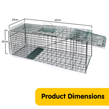 Humane Live Animal Trap Possum Rat Rabbit Hare Catcher Folding Cage
