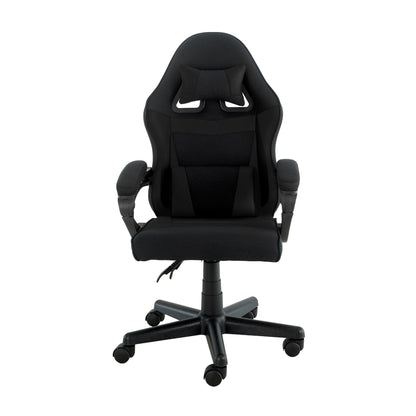 Sarantino Antre Kids Study Gaming Chair Black Computer Seat Adjustable Height Ergonomic Back Support, Padded Armrest