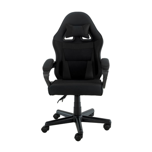 Sarantino Antre Kids Study Gaming Chair Black Computer Seat Adjustable Height Ergonomic Back Support, Padded Armrest