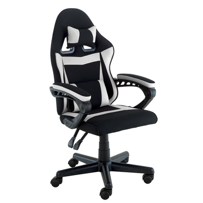 Sarantino Antre Kids Study Gaming Chair in Black and White Office Adjustable Height Chair
