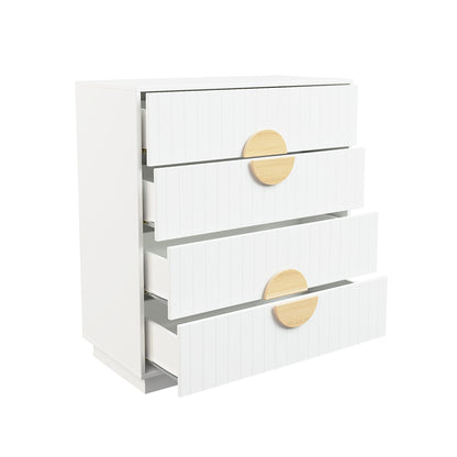 Sarantino Gail Chest of Drawers Tallboy Dresser in White