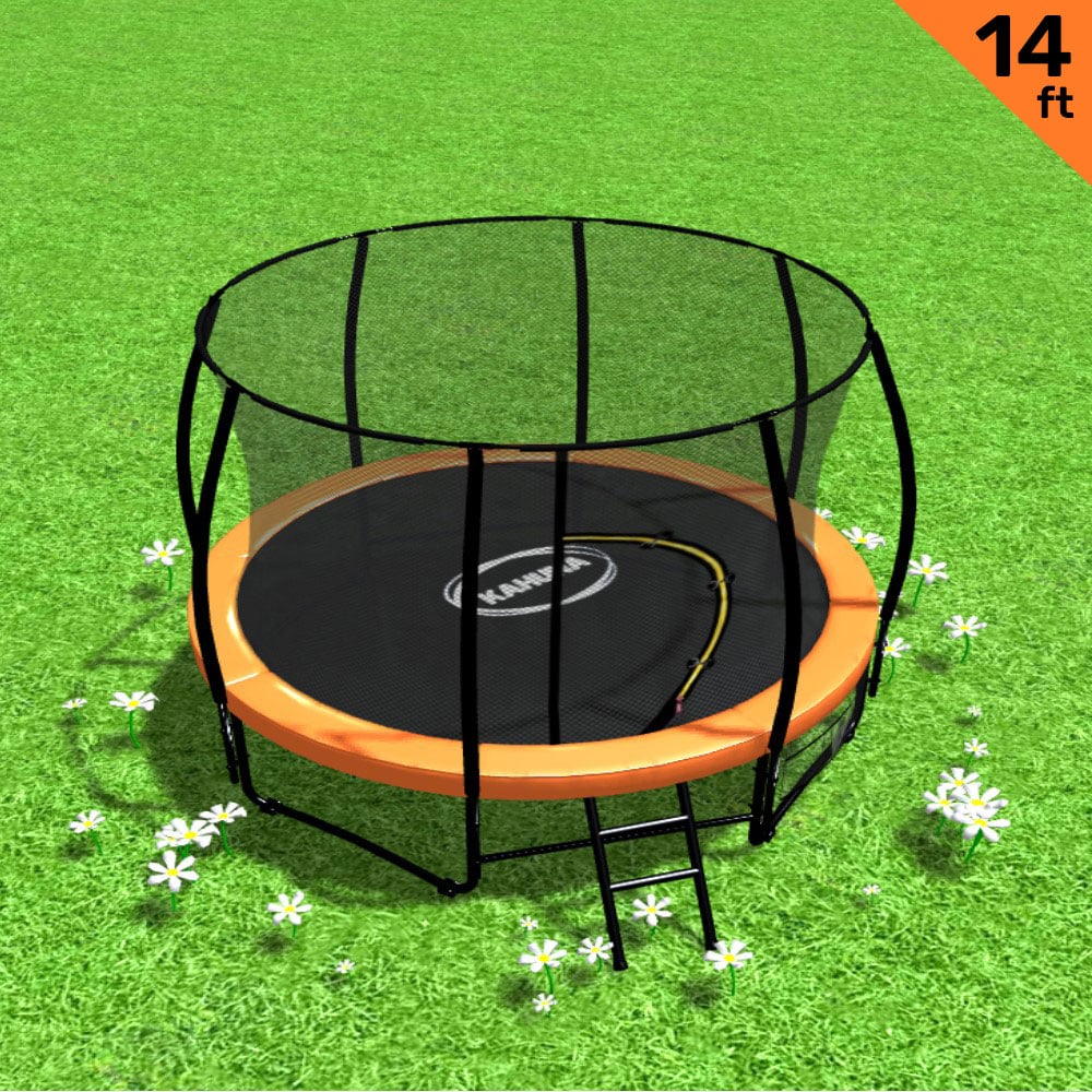 Kahuna Classic 14 ft Trampoline - Orange Blue